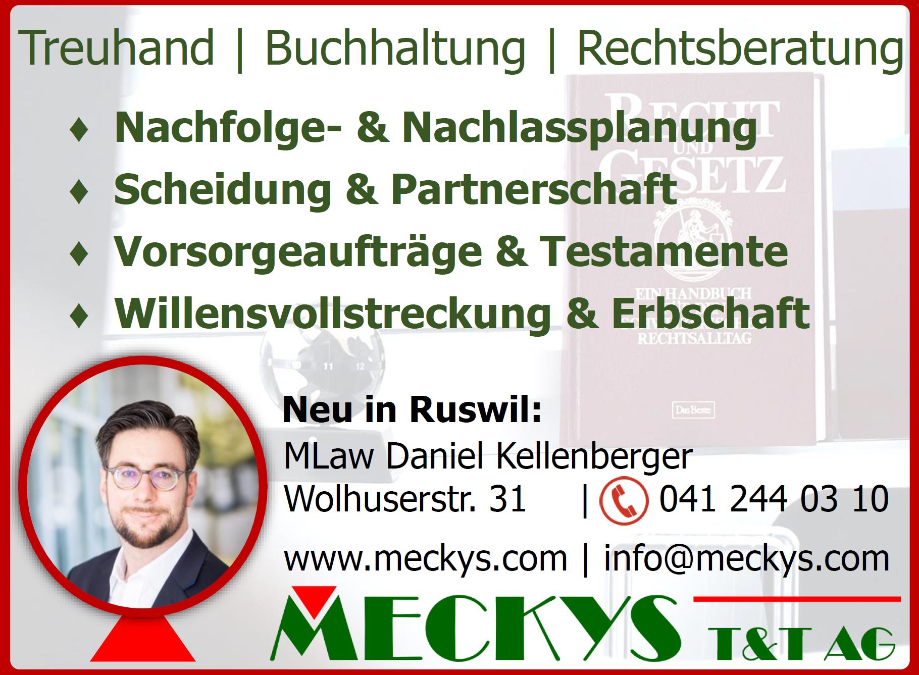 Rechtsberatung Ruswil, Beratungsangebote, Anwaltsvermittlung Ruswil